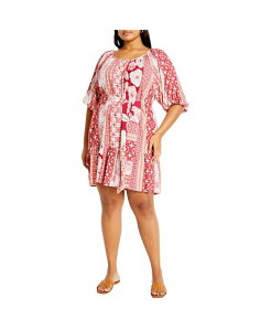 VeB[VbN fB[X gbvX s[X ~js[X vXTCY ~j CITY CHIC Plus Size Cosmo Mini Dress Cosmopolitan