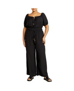 yz VeB[VbN fB[X WvX[c gbvX Plus Size Erica Jumpsuit Black