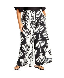 �V�e�B�[�V�b�N ���f�B�[�X �{�g���X �J�W���A���p���c �v���X�T�C�Y �v�����g CITY CHIC Plus Size Peta Print Pant Empress