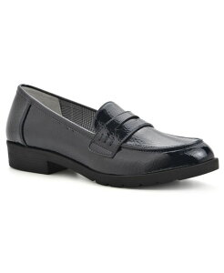 NtoCzCg}Ee fB[X V[Y Xb|E[t@[ [t@[ q[ Cliffs by White Mountain Women's Galah Block Heel Loafer Navy Patent lCr[