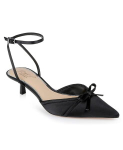 �W���E�F���_�O���C�~�V���J ���f�B�[�X �V���[�Y �p���v�X �q�[�� Jewel Badgley Mischka Women's Talasia Kitten Heel Pumps Black Satin �u���b�N