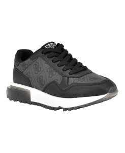 �Q�X ���f�B�[�X �{�g���X �J�W���A���p���c �X�j�[�J�[ ���S Women's Melany Easy Going Retro Jogger Sneaker With GUESS Logo Black Logo �u���b�N