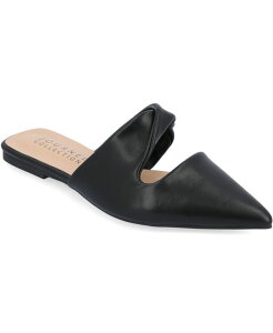 �W�����l �R���N�V���� ���f�B�[�X �V���[�Y �p���v�X Journee Collection Women's Enniss Twist Pointed Toe Flats Black �u���b�N