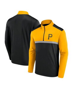 �t�@�i�e�B�N�X �����Y �g�b�v�X �V���c Fanatics Men's Black Pittsburgh Pirates Unstoppable Quarter-Zip Top Black �u���b�N