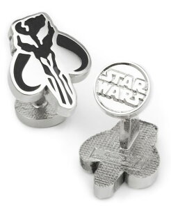 X^[ EH[Y Y ANZT[ JtX{^ Star Wars Men's Mandalorian Cufflinks Silver Vo[