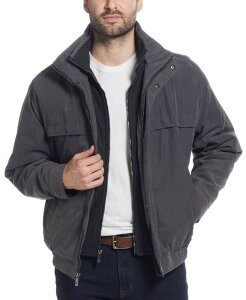 EFU[v[t Y AE^[ WPbgEu] WPbg Weatherproof Men's Microfiber Poly Filled Bomber Jacket Zinc