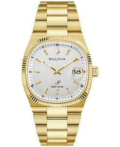 uo Y ANZT[ rv TVc Bulova Men's Super Seville Gold-Tone Stainless Steel Bracelet Watch 38mm No Color S[h
