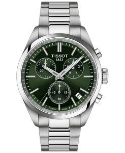 eB\bg Y ANZT[ rv TVc Tissot Men's Swiss Chronograph PR 100 Stainless Steel Bracelet Watch 40mm No Color
