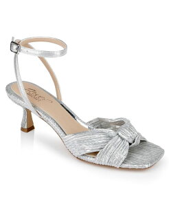 �W���E�F���_�O���C�~�V���J ���f�B�[�X �V���[�Y �T���_�� �q�[�� Jewel Badgley Mischka Women's True Kitten Heel Sandals Silver �V���o�[