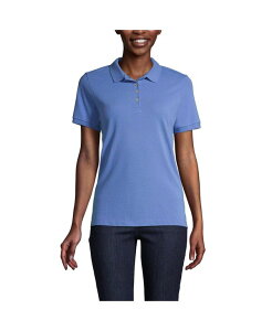 �����Y�G���h ���f�B�[�X �g�b�v�X �V���c �|���V���c ���b�V�� Lands' End Women's Banded Short Sleeve Fem Fit Mesh Polo True blue �u���[