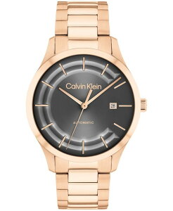 �J���o���N���C�� �����Y �A�N�Z�T���[ �r���v Calvin Klein Men's Iconic Automatic Rose Gold-Tone Stainless Steel Bracelet Watch 40mm Rose Gold �S�[���h