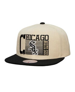�~�b�`�F��&�l�X �����Y �A�N�Z�T���[ �X�q Mitchell & Ness Men's Cream Chicago White Sox Cooperstown Collection Speed Zone Snapback Hat Cream �N���[��