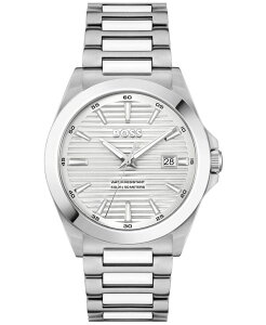 q[S{X Y ANZT[ rv TVc Hugo Boss Men's Strike Quartz Basic Calendar Stainless Steel Watch 41mm Silver-tone Vo[