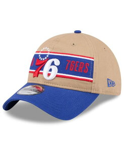 �j���[�G�� �����Y �A�N�Z�T���[ �X�q New Era Men's Tan/Royal Philadelphia 76ers 2024 NBA Draft 9TWENTY Adjustable Hat Tan Royal �^��