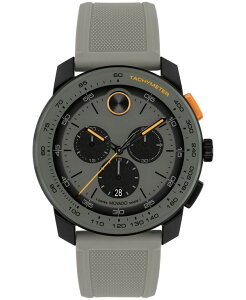 ���o�h �����Y �A�N�Z�T���[ �r���v Movado Men's Bold Tr90 Swiss Quartz Chrono Gray Silicone Watch 43.50mm Gray �O���[