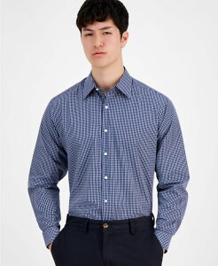 yz Nu[ Y Vc gbvX Men's Regular-Fit Dress Shirt Created for Macy's Navy White