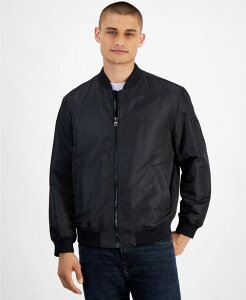 q[S{X Y AE^[ WPbgEu] Te WPbg Hugo Boss Men's Baken2435 Slim-Fit Satin Bomber Jacket Black ubN