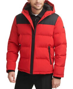 yz _i L j[[N Y WPbgEu] AE^[ Men's Mixed-Media Puffer Coat Created for Macy's Red