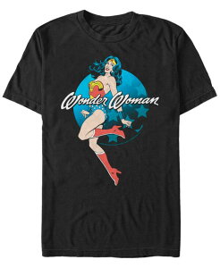 �t�B�t�X�T�� �����Y �g�b�v�X T�V���c Fifth Sun Men's Wonder Woman Wonder About Short Sleeve T-shirt Black �u���b�N