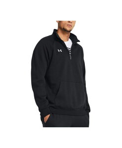A_[A[}[ Y AE^[ p[J[EXEFbg t[X Under Armour Men's Rival Fleece Quarter-Zip Pullover Black /Wht ubN