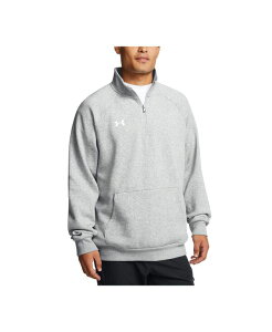 A_[A[}[ Y AE^[ p[J[EXEFbg t[X Under Armour Men's Rival Fleece Quarter-Zip Pullover Mod Gry / Wht