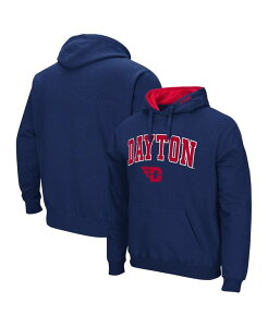 �R���V�A�� �����Y �A�E�^�[ �p�[�J�[�E�X�E�F�b�g ���S �p�[�J�[ Colosseum Men's Dayton Flyers Arch and Logo Pullover Hoodie Navy �l�C�r�[