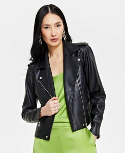yz AC.Gk.V[ C^[iVi RZvg fB[X WPbgEu] AE^[ Women's Faux-Leather Jacket Created for Macy's Deep Black