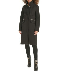 yz J[ K[tFh fB[X WPbgEu] AE^[ Women's Zip-Front Boucl Coat Created for Macy's Black
