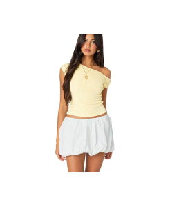 �A�f�B�N�e�b�h ���f�B�[�X �g�b�v�X �V���c �A�V�����g���[ Edikted Women's Jett asymmetric top Yellow �C�G���[
