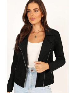 Petal and Pup fB[X AE^[ WPbgEu] XG[h WPbg Petal and Pup Women's Spencer Faux Suede Moto Jacket Black ubN