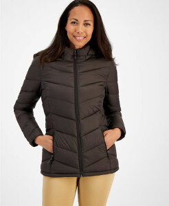yz `[^[Nu fB[X WPbgEu] AE^[ Women's Packable Hooded Puffer Coat Created for Macy's Chocolate