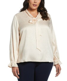ラファエラ レディース トップス シャツ プラスサイズ ブラウス Rafaella Plus Size Tie Front Long Sleeve Blouse Shell