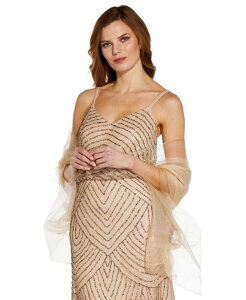 �A�h���A�i �p�y�� ���f�B�[�X �A�E�^�[ �j�b�g�E�Z�[�^�[ �g�[�� Adrianna Papell Metallic Wrap Scarf Rose Gold �S�[���h
