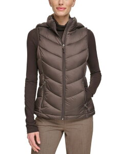 yz `[^[Nu fB[X WPbgEu] AE^[ Women's Packable Hooded Puffer Vest Created for Macy's Chocolate
