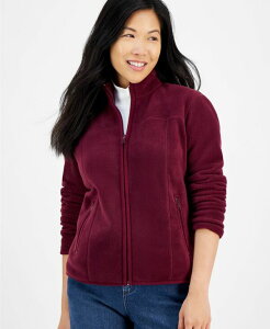 yz X^CAhR[ fB[X WPbgEu] AE^[ Petite Polar Fleece Zip-Front Jacket Created for Macy's Berried Treasure