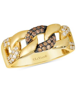�� ���@�� �����Y �A�N�Z�T���[ �����O Le Vian Men's Nude Diamond & Chocolate Diamond Chain Link Ring (1/2 ct. t.w.) in 14k No Color �`���R���[�g
