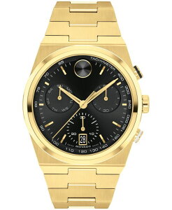 yz oh Y rv ANZT[ Men's Bold Quest Swiss Quartz Chrono Ionic Plated Light Gold Steel Watch 42mm Gold-tone