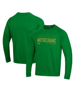 yz A_[A[}[ Y p[J[EXEFbg AE^[ Men's Green Notre Dame Fighting Irish 2024/25 Sideline Wordmark Rival Raglan Pullover Sweatshirt Green
