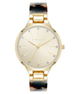 ANC fB[X ANZT[ rv Anne Klein Women's Quartz Boyfriend Tortoise Acetate and Gold-Tone Metal Alloy Bangle Watch 35.5mm Tortoise/Gold-Tone S[h