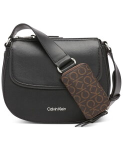 �J���o���N���C�� ���f�B�[�X �o�b�O �V�����_�[�o�b�O Calvin Klein Bella Adjustable Crossbody with Signature Zippered Pouch Black/silver �u���b�N