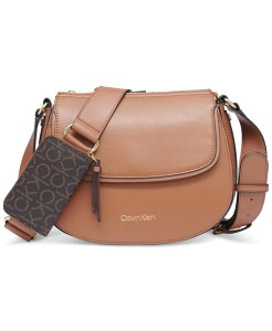 �J���o���N���C�� ���f�B�[�X �o�b�O �V�����_�[�o�b�O Calvin Klein Bella Adjustable Crossbody with Signature Zippered Pouch Caramel