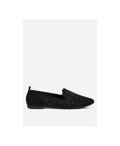 �����h�����O ���f�B�[�X �V���[�Y �X���b�|���E���[�t�@�[ ���[�t�@�[ London Rag abedi rhinestone embellished pull tab loafers Black �u���b�N
