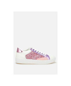 hO fB[X V[Y Xj[J[ U[ tFCNU[ London Rag Cosmolight Glitter Faux Leather Sneakers Pink sN