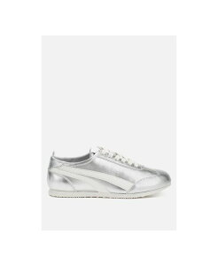 hO fB[X V[Y Xj[J[ [X U[ tFCNU[ London Rag Montek Faux Leather Lace-Up Sneakers Silver Vo[