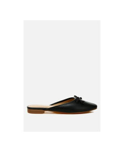 hO fB[X V[Y T_ London Rag Eras Bow Slip-On Flat Mules Black ubN