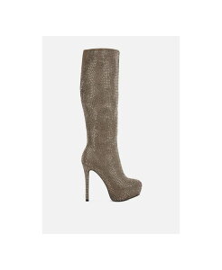 hO fB[X V[Y u[cECu[c London Rag nebula rhinestone embellished stiletto calf boots Taupe g[v