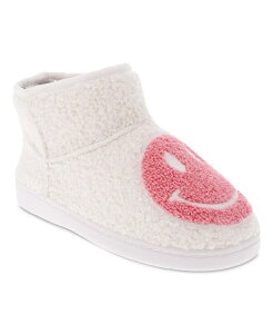 ~A fB[X V[Y T_ MIA Women's Chill Slip-On Cozy Shearling Slippers Blush Happy Face ubV