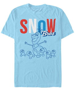 �t�B�t�X�T�� �����Y �g�b�v�X T�V���c Fifth Sun Disney Men's Frozen Olaf Snow Bros Short Sleeve T-Shirt Baby Blue �u���[
