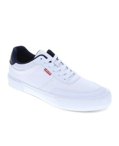 ���[�o�C�X �����Y �V���[�Y �X�j�[�J�[ ���U�[ Levi's Men's Munro Faux-Leather Retro Low Top Sneakers White Navy �z���C�g