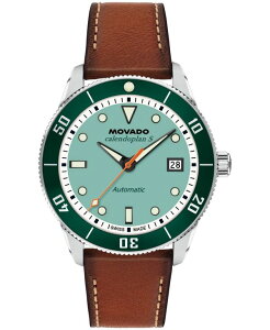 ���o�h �����Y �A�N�Z�T���[ �r���v ���U�[ Movado Men's Calendoplan S Swiss Automatic Cognac Leather Watch 40mm Brown �u���E��